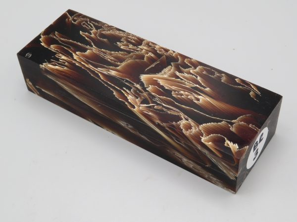 Blocchetto di resina e foglie vegetali 120x40x25 mm.