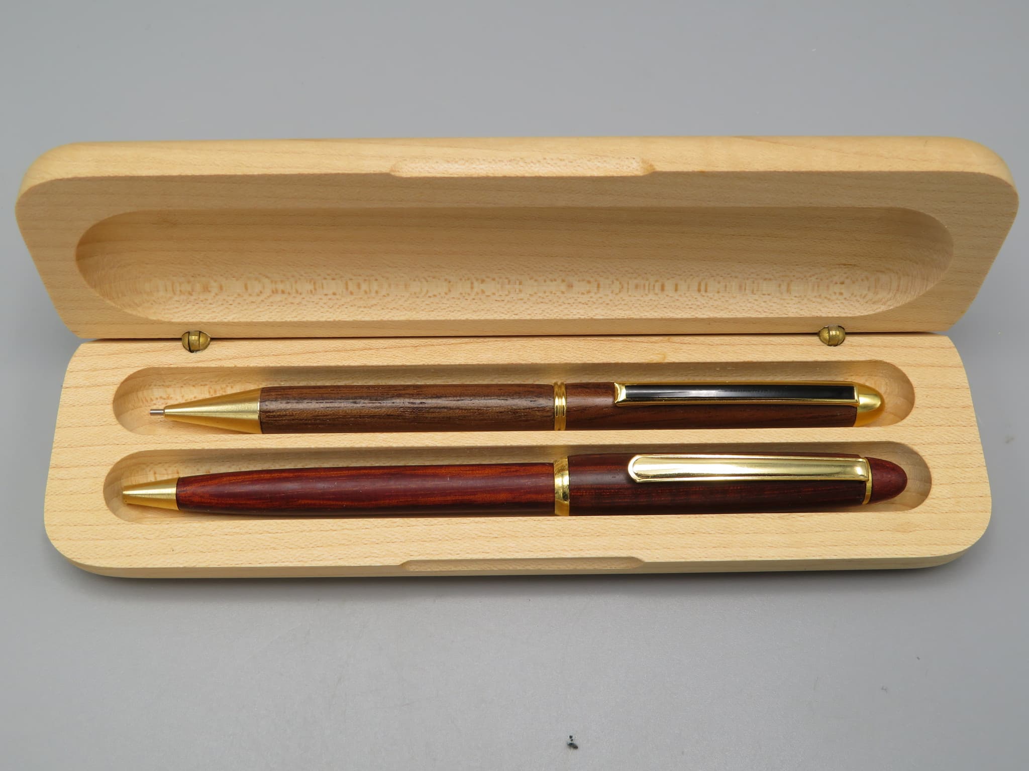 Set penna e matita in legno con cofanetto - Di Bon e Centazzo