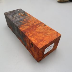 Blocchetto in radica di castagno stabilizzato 140x50x40 mm.