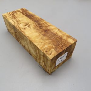 Blocchetto in radica di castagno stabilizzato 140x50x40 mm.