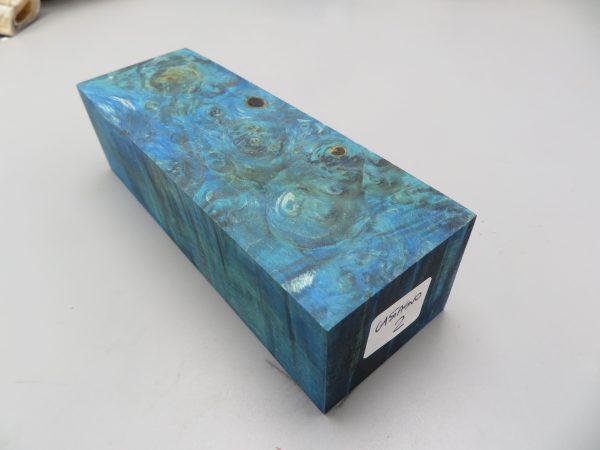 Blocchetto in radica di castagno stabilizzato 140x50x40 mm.