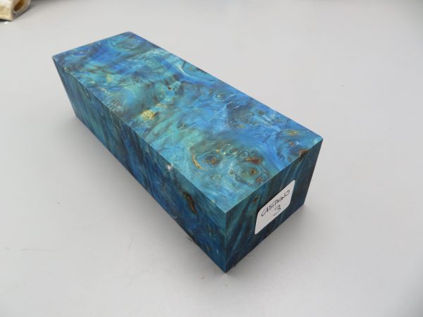 Blocchetto in radica di castagno stabilizzato 140x50x40 mm.