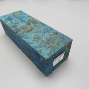 Blocchetto in radica di castagno stabilizzato 140x50x40 mm.