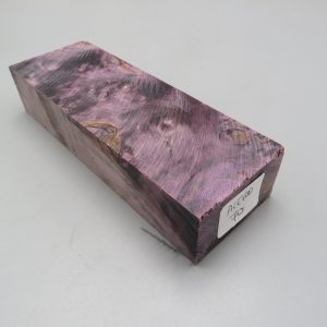 Blocchetto in radica di acero stabilizzato 125x42x26 mm.