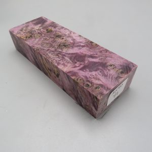 Blocchetto in radica di acero stabilizzato 125x42x26 mm.