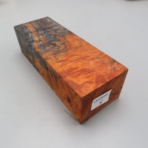 Blocchetto in radica di castagno stabilizzato 140x50x40 mm.