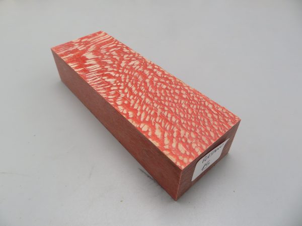 Blocchetto in platano stabilizzato 125x42x26 mm.